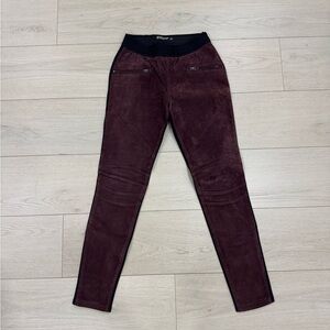 Blank NYC Pull-On Suede Burgundy Leggings